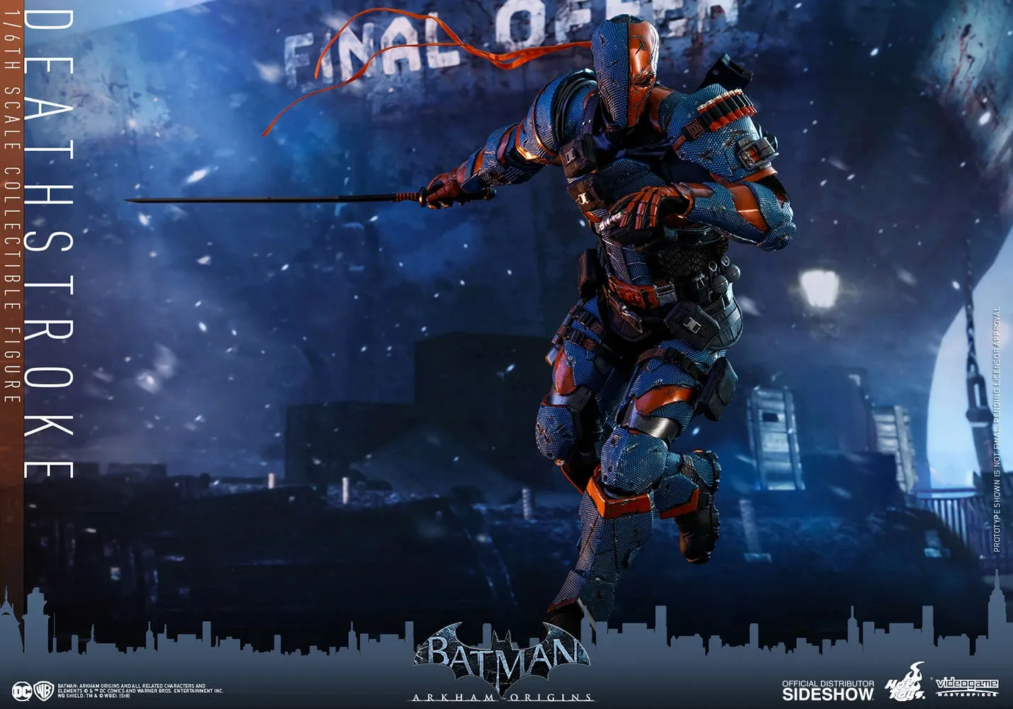HOT TOYS DC  BATMAN ARKHAM ORIGINS DEATHSTROKE COLLECTIBLE FIGURE 1/6 VGM30