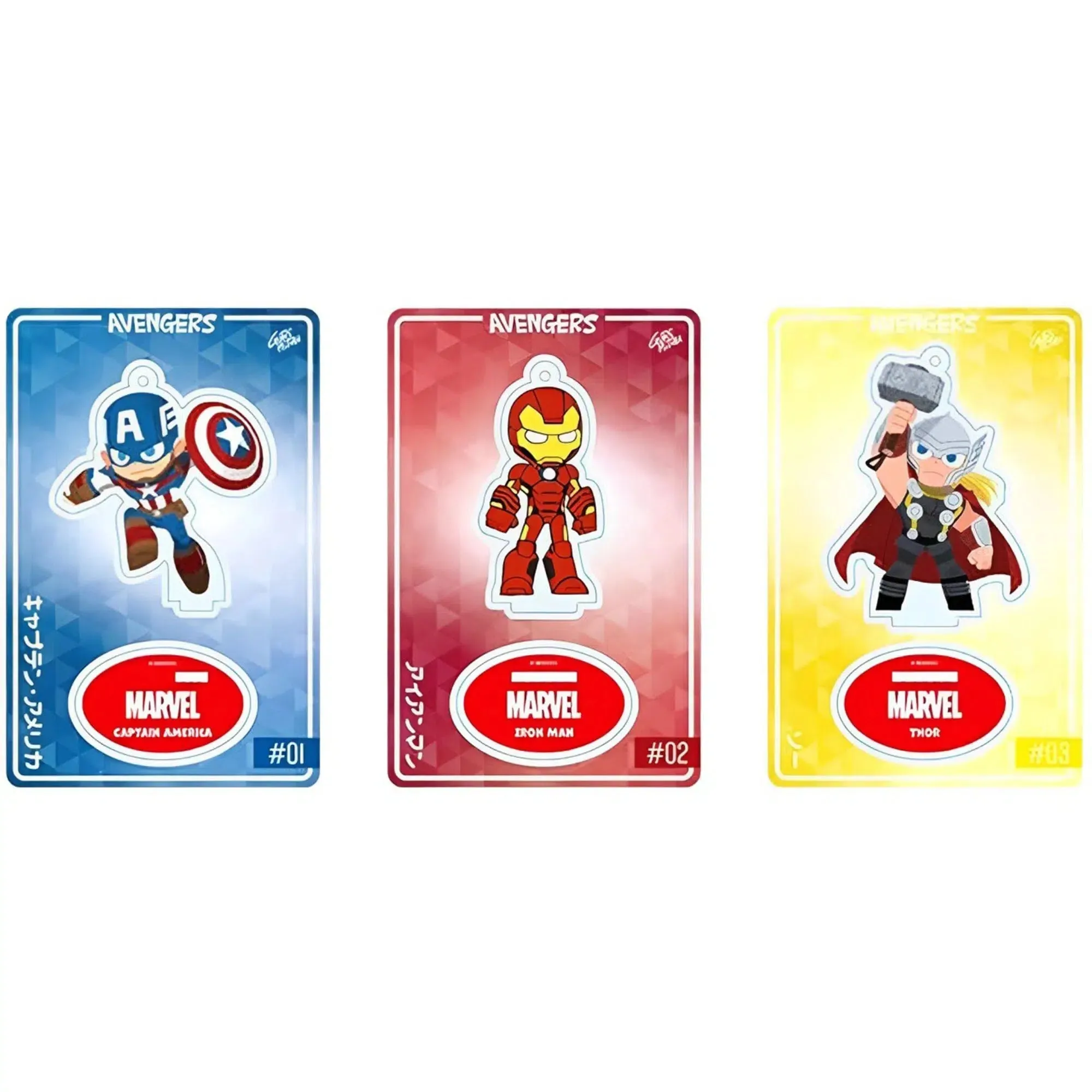 Marvel [Avengers] - Various Avengers Character Figure/Keychain/Card Booster Pack (Acrylic) - Toy Sapiens - Super Clear Series (5th Edition)