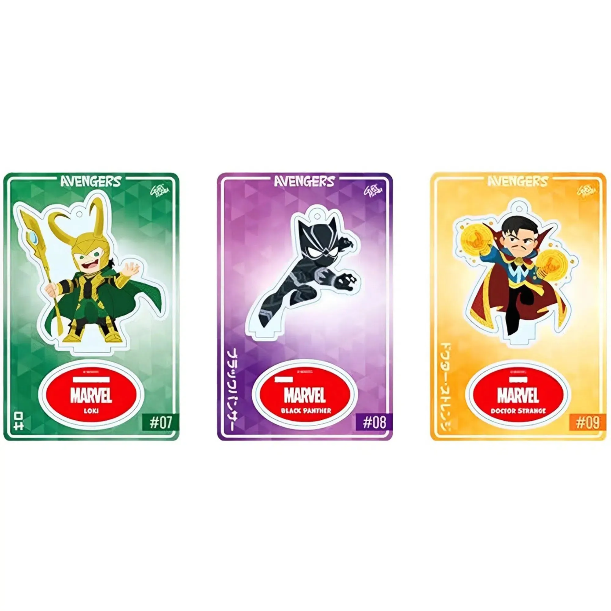 Marvel [Avengers] - Various Avengers Character Figure/Keychain/Card Booster Pack (Acrylic) - Toy Sapiens - Super Clear Series (5th Edition)