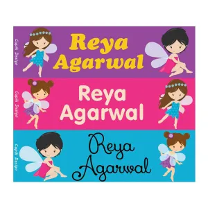 Personalised Fairy Waterproof Stickers - Rectangular